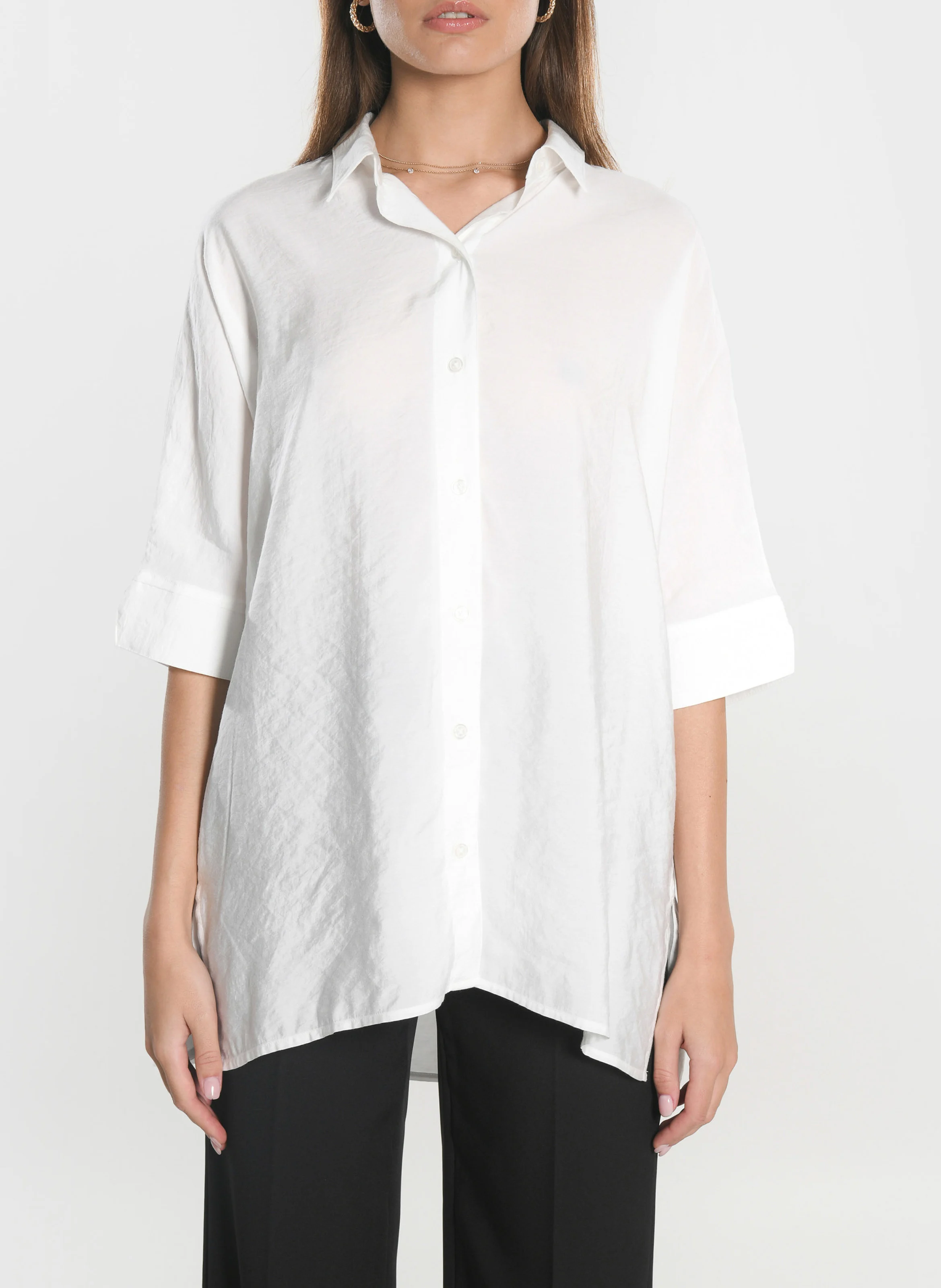 LILOU - Chemise col classique| Blanc