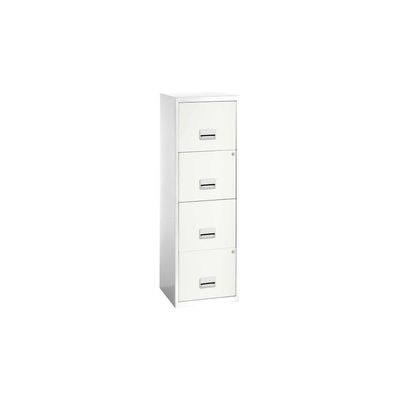 Classeur 4 tiroirs pour dossiers suspendus - 125,6 x 40 x 40 cm - blanc