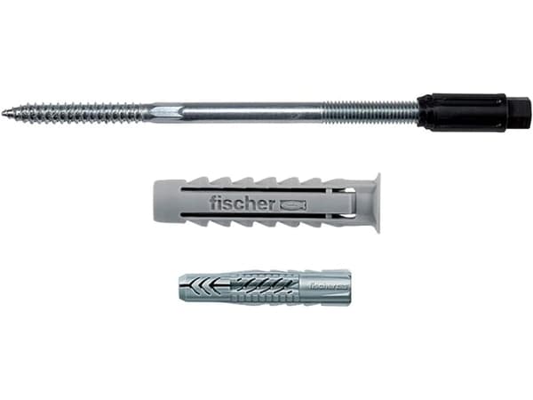 Fischer 45686, Skrue- og veggpluggsett, Murstein, Betong, 1 cm, 14 cm, 20 stykker, Boks
