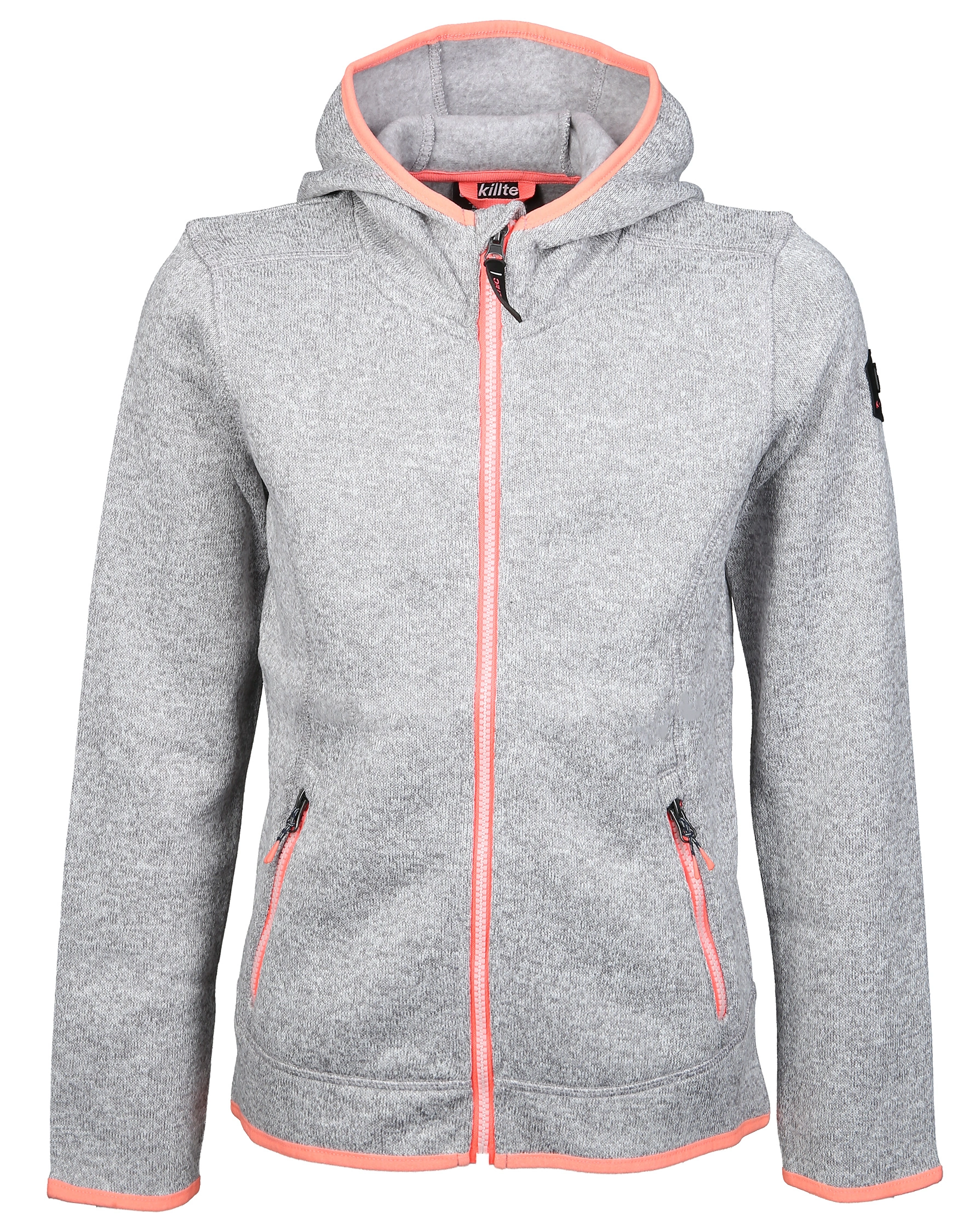 Strickfleece-Jacke KOS 355 GRLS in grau