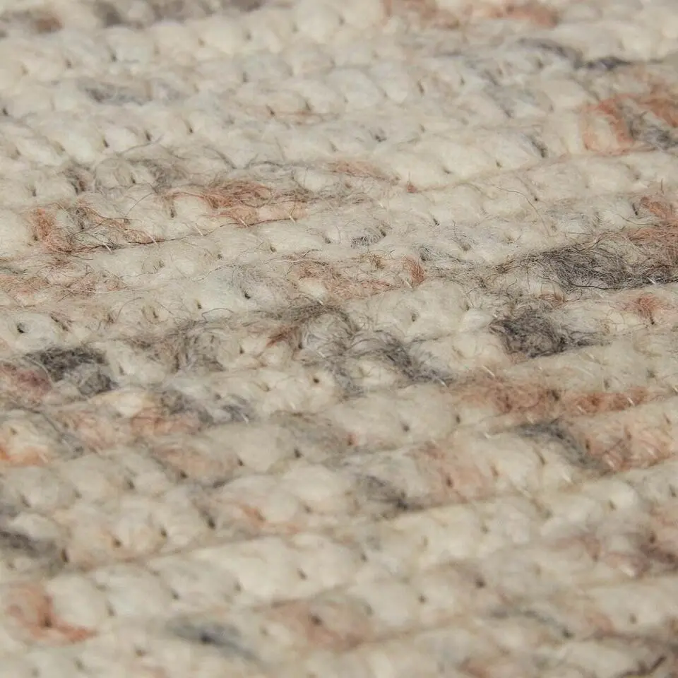 Interieur05 rond vloerkleed Gapo beige/wit - 220 x 220 cm