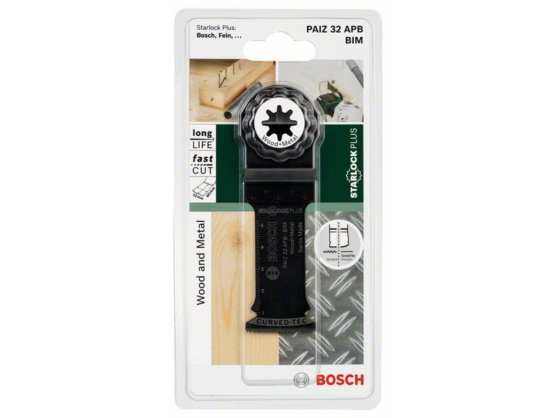 Bosch Tauchsägeblatt Starlock BIM Holz & Metall 60 x 32 mm Starlock Tauchsägeblatt BIM PAIZ 32 APB Holz & Metall