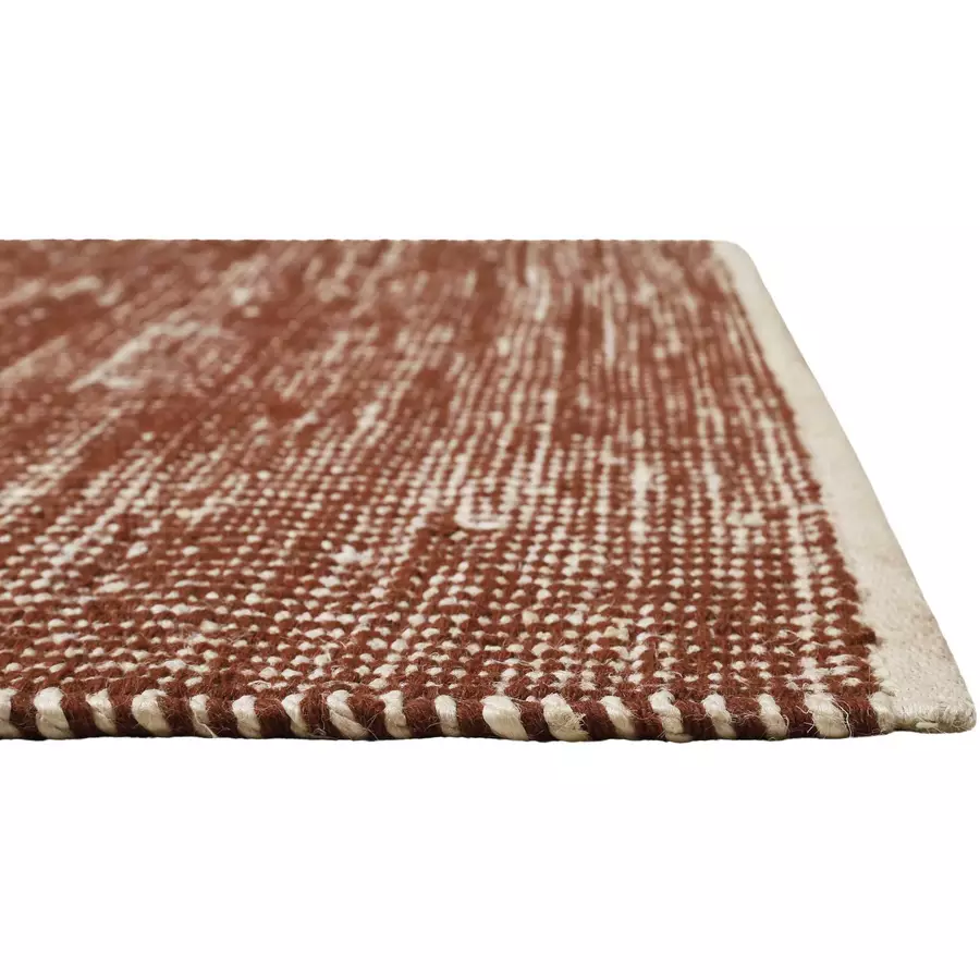 Green Looop Handweb-Teppich Toulouse rotbraun beige