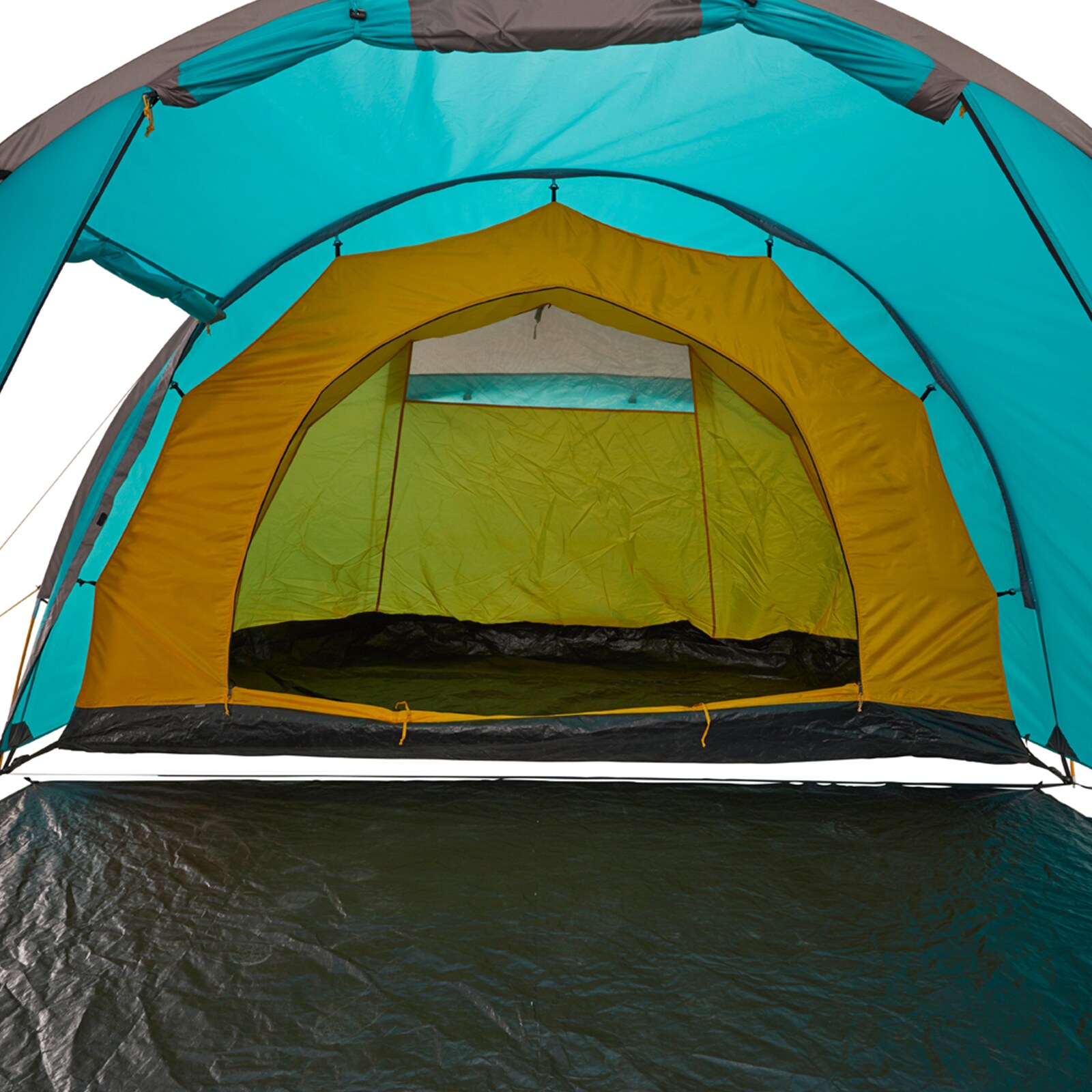 GRAND CANYON Tunelzelt Robson 4 Personen Zelt Familien Camping Leicht Vorraum Farbe: Blue Grass