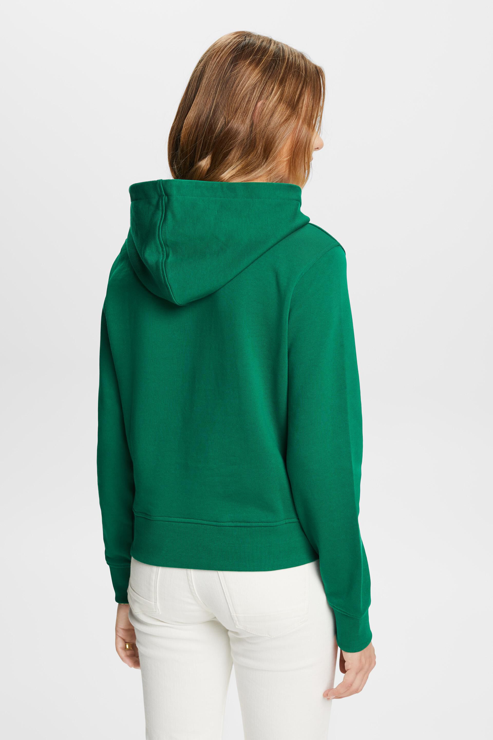 Sweat à capuche orné d’un logo brodé, coton biologique