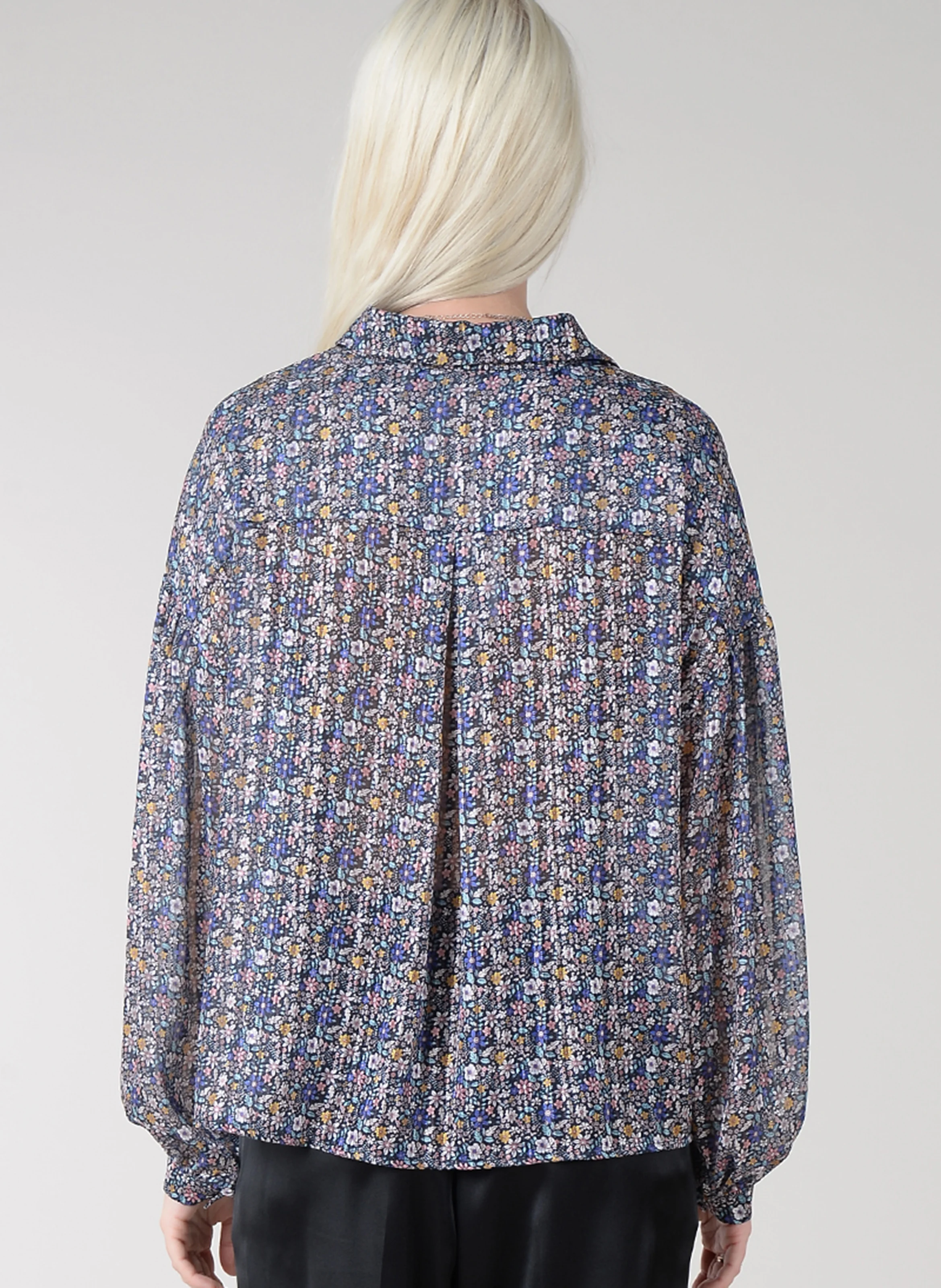 Chemise col classique imprimé fleuri | Multicolore