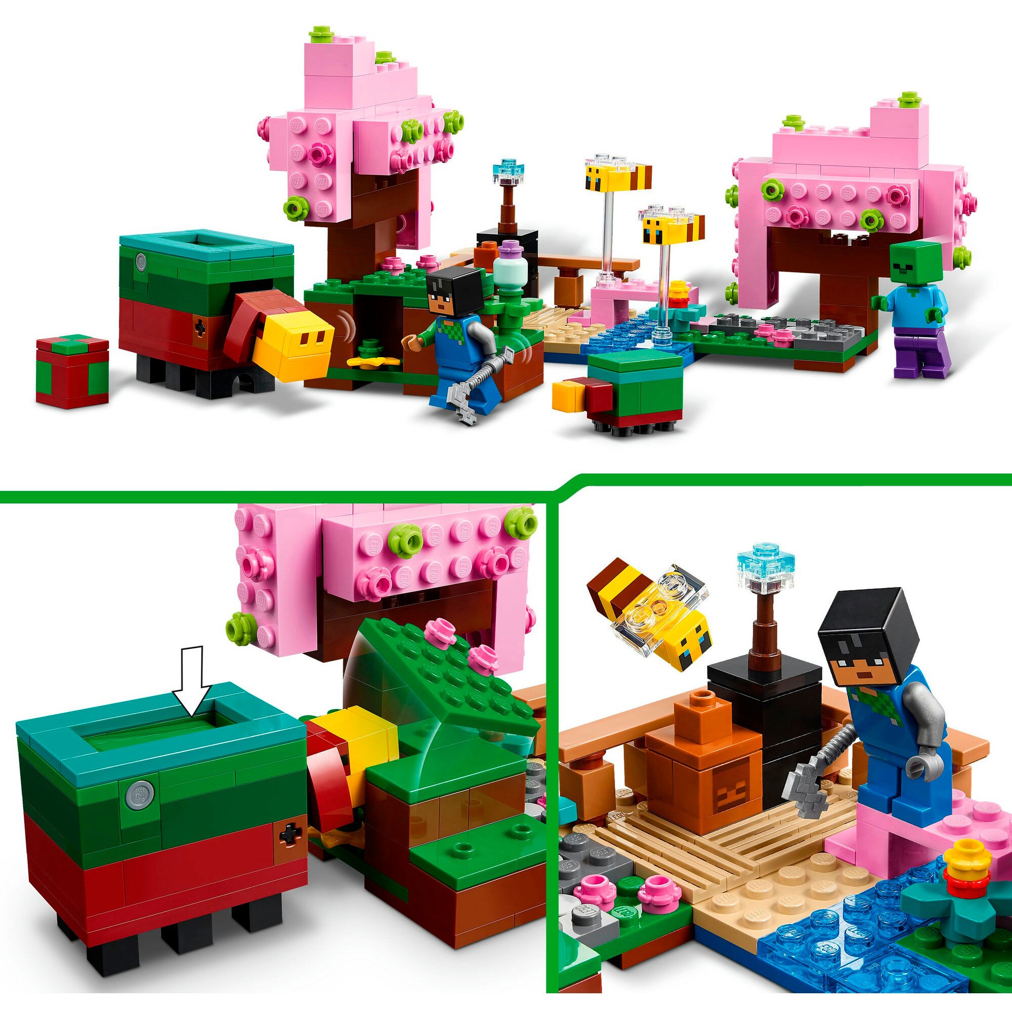 LEGO Konstruktionsspielzeug Minecraft Der Kirschblütengarten