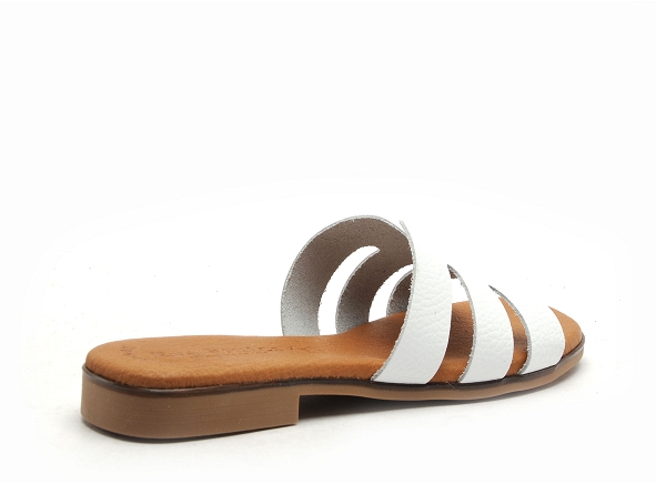 Eva frutos mules et sabots plats femme 3076 blanc