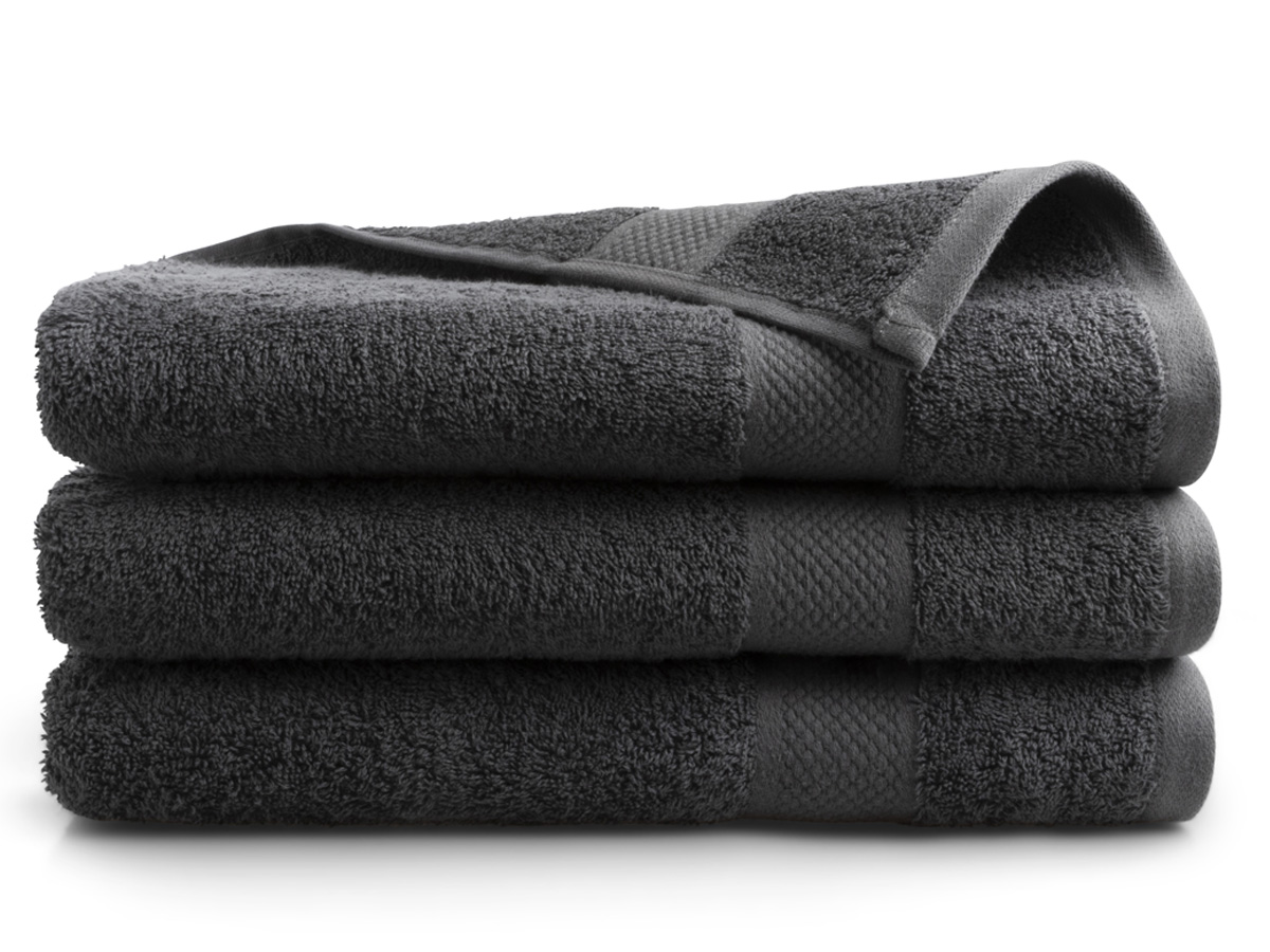 DoubleDry Hotel 70 x 140 cm set van 3 handdoeken - antraciet