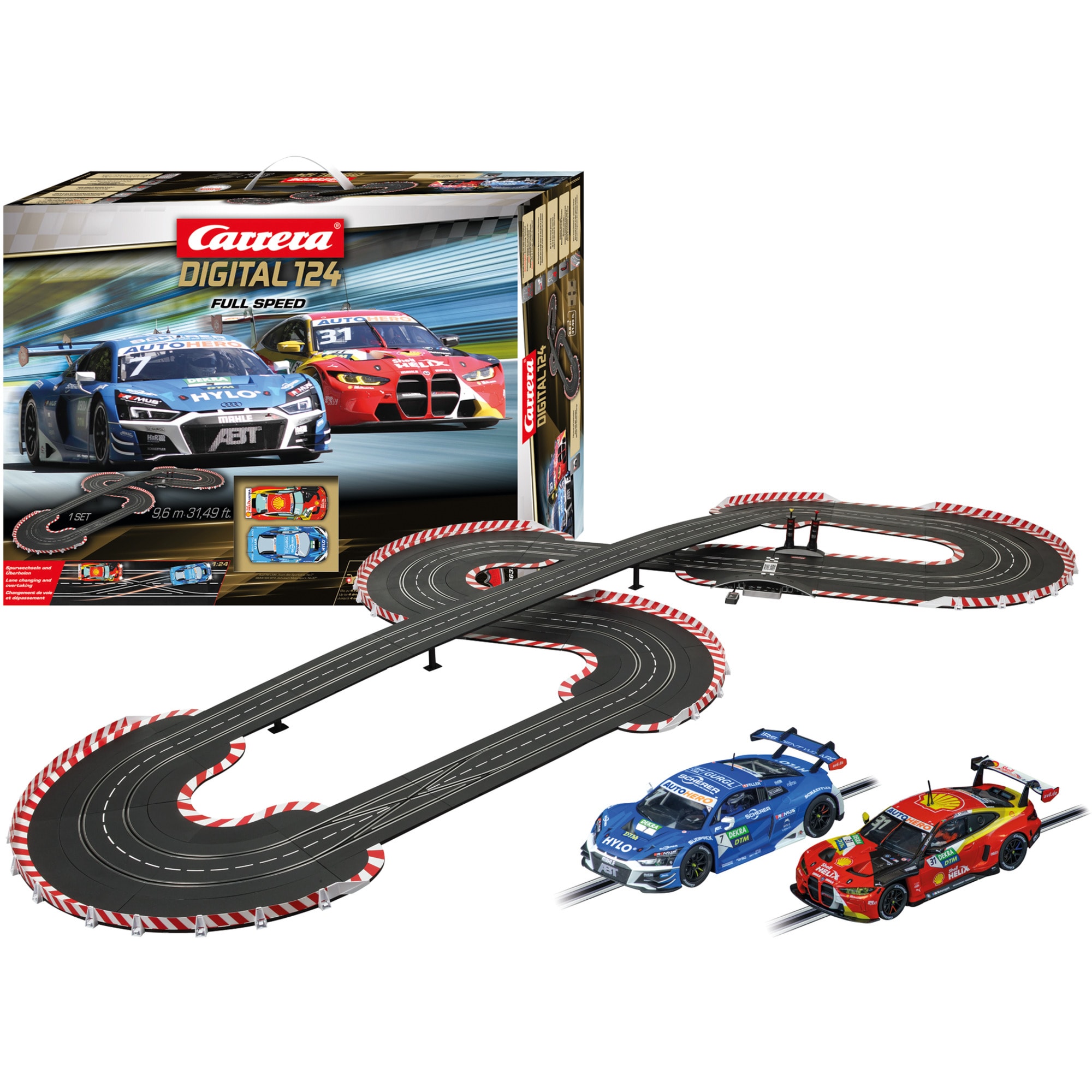 Carrera Rennbahn DIGITAL 124 DTM Full Speed