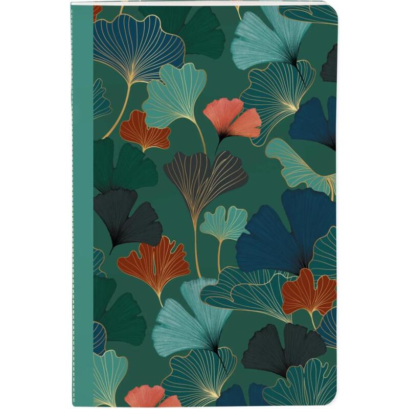 Gaïa bleu, Carnet cousu fil 11x17cm, 96 pages, ligné, ass.