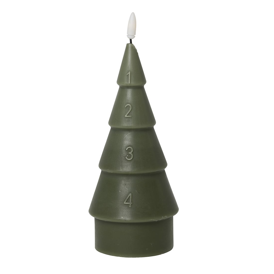 Ledlys juletre med adventstall