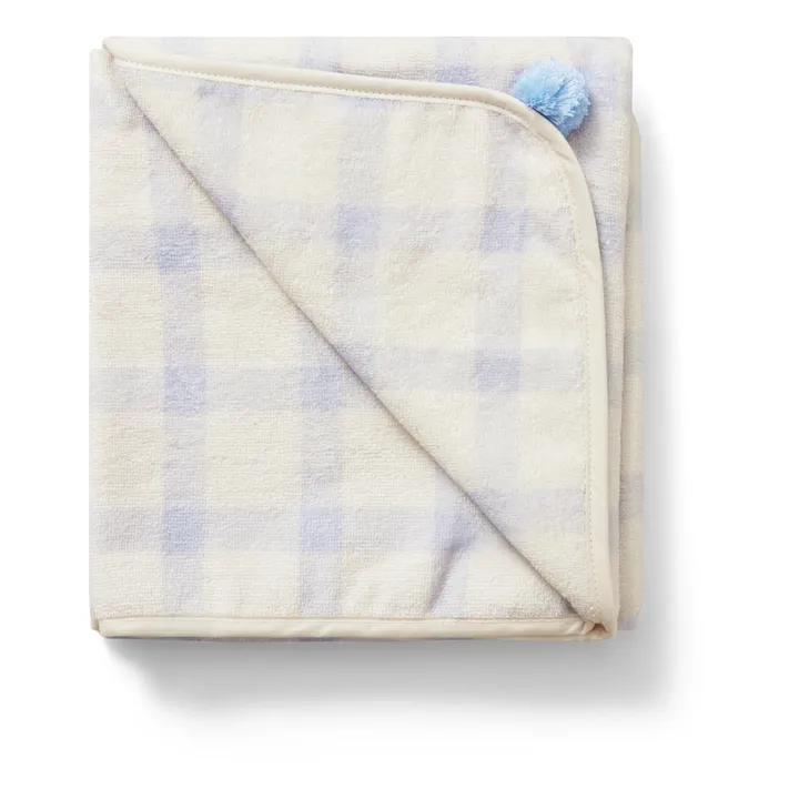 garbo&friends Cape de bain Gingham Sorrel | Bleu ciel