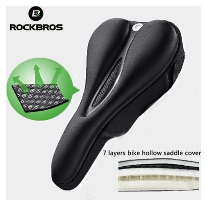 Selle de vélo en gel de silicone taille M - Noir