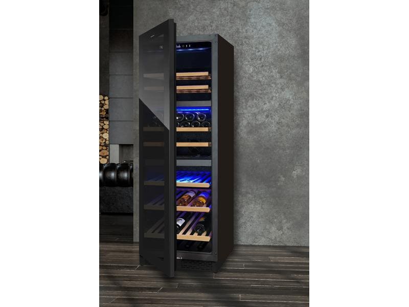 Trisa Weinklimaschrank 7745.0145 Schwarz, Links Edler Weinklimaschrank mit drei separaten Klimazonen und Touch Display