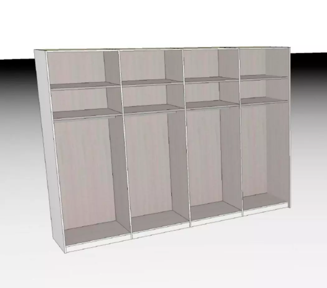 Schwebetürenschrank Split 300 x 217 cm