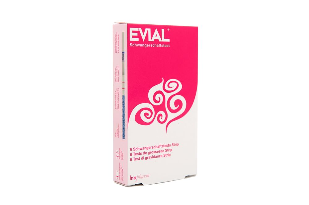 EVIAL Schwangerschaftstest Strip<br>6 Stück