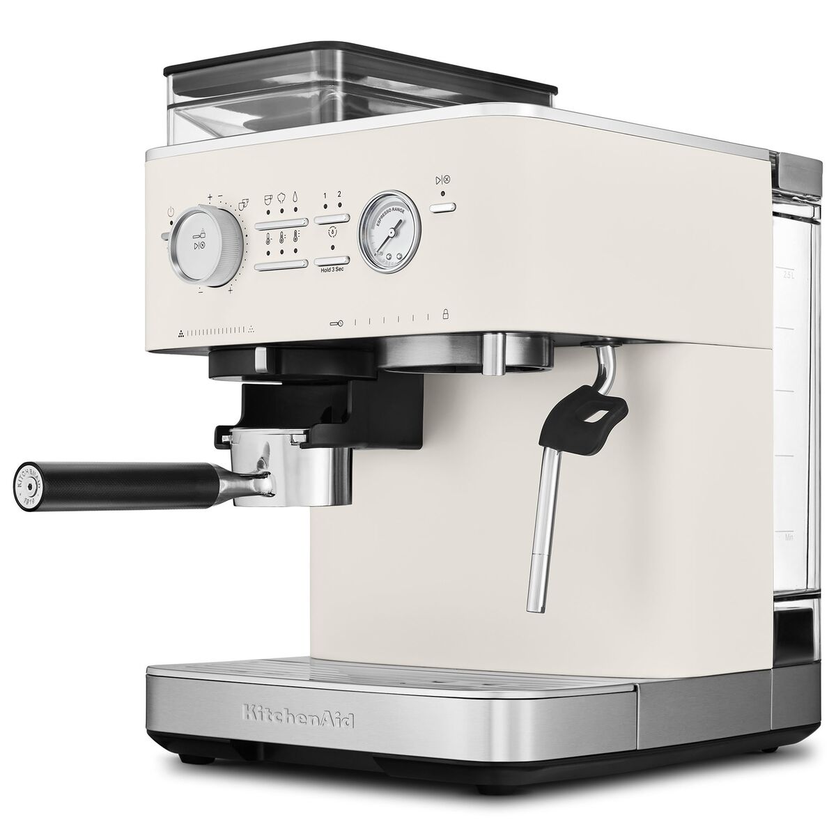 Espressomaskin med kaffekvern, porcelain white
