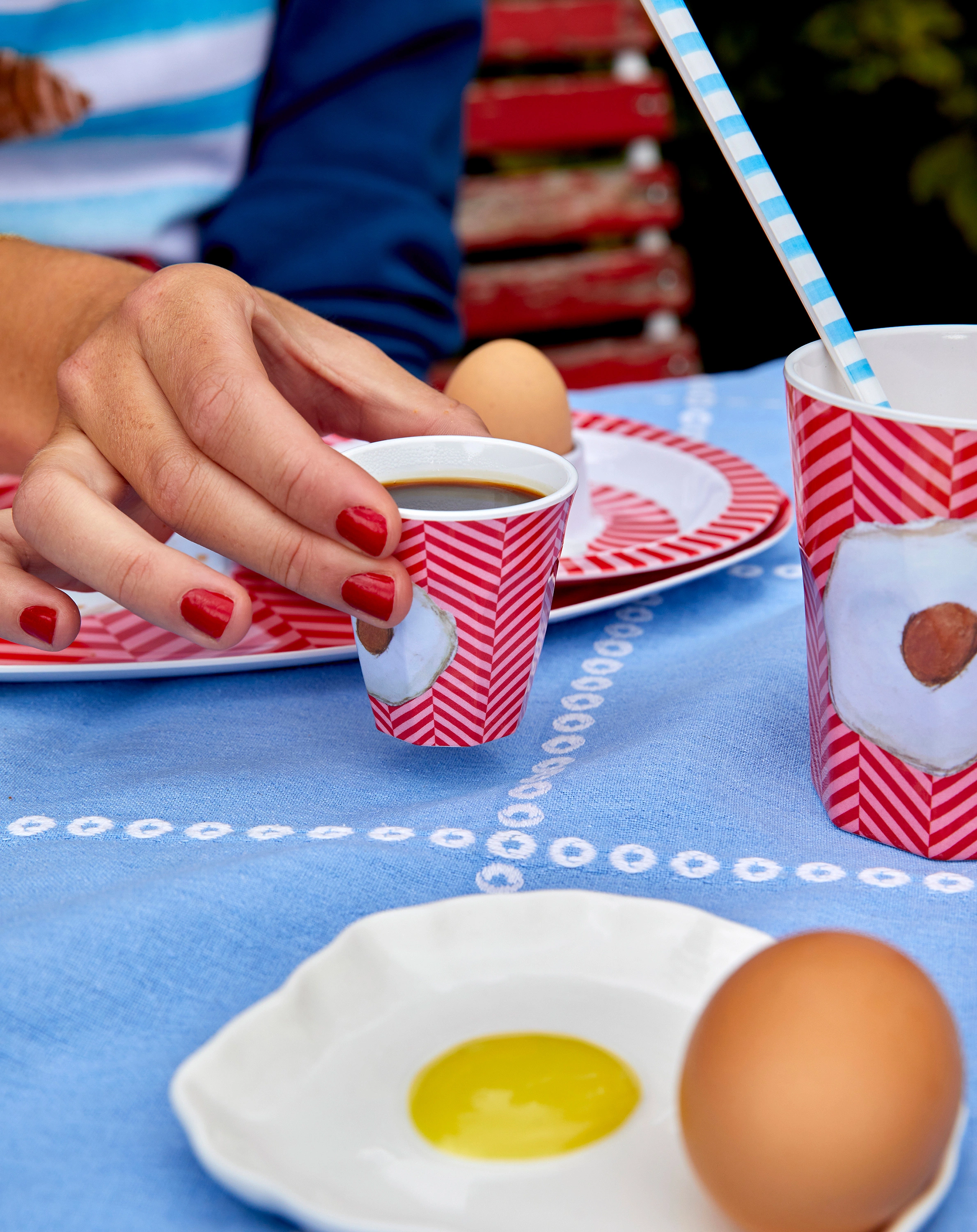 Melamin-Espressobecher BREAKFAST 6er-Pack in bunt