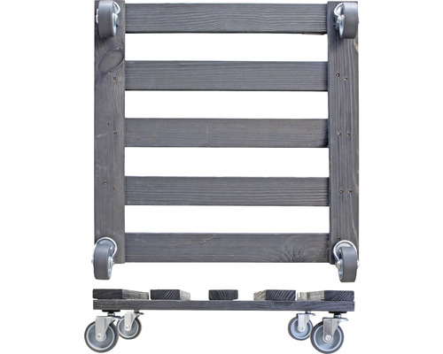 Wagner plantenwagen 38 x 38 x 9,5 cm hout antraciet