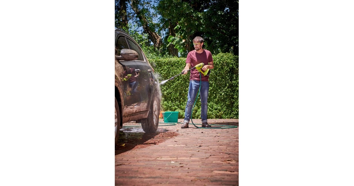 RyobiONE+ 18V Accu Power Washer RY18PW22A-125 drukreiniger  (Groen/zwart, Incl. 1x 2.5Ah accu en lader)
