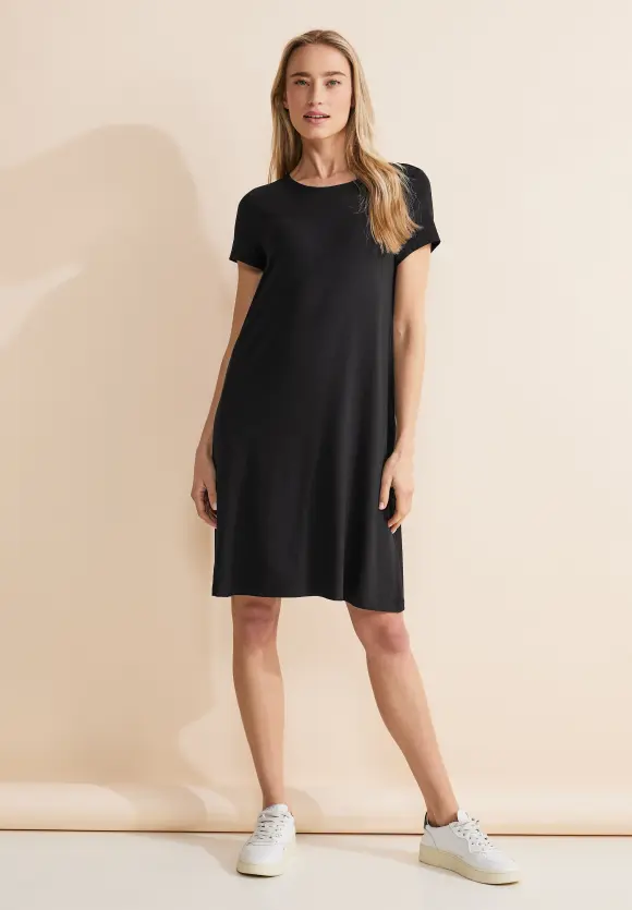 Basic T-Shirt-Kleid - Black