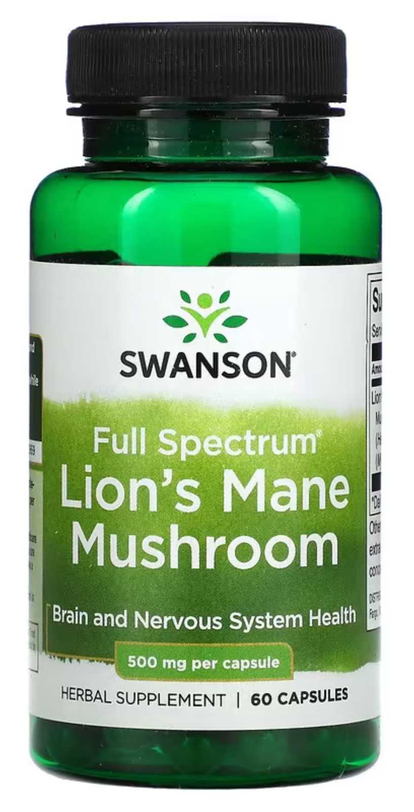 Cogumelo Juba de Leão Swanson 500mg 60 cápsulas