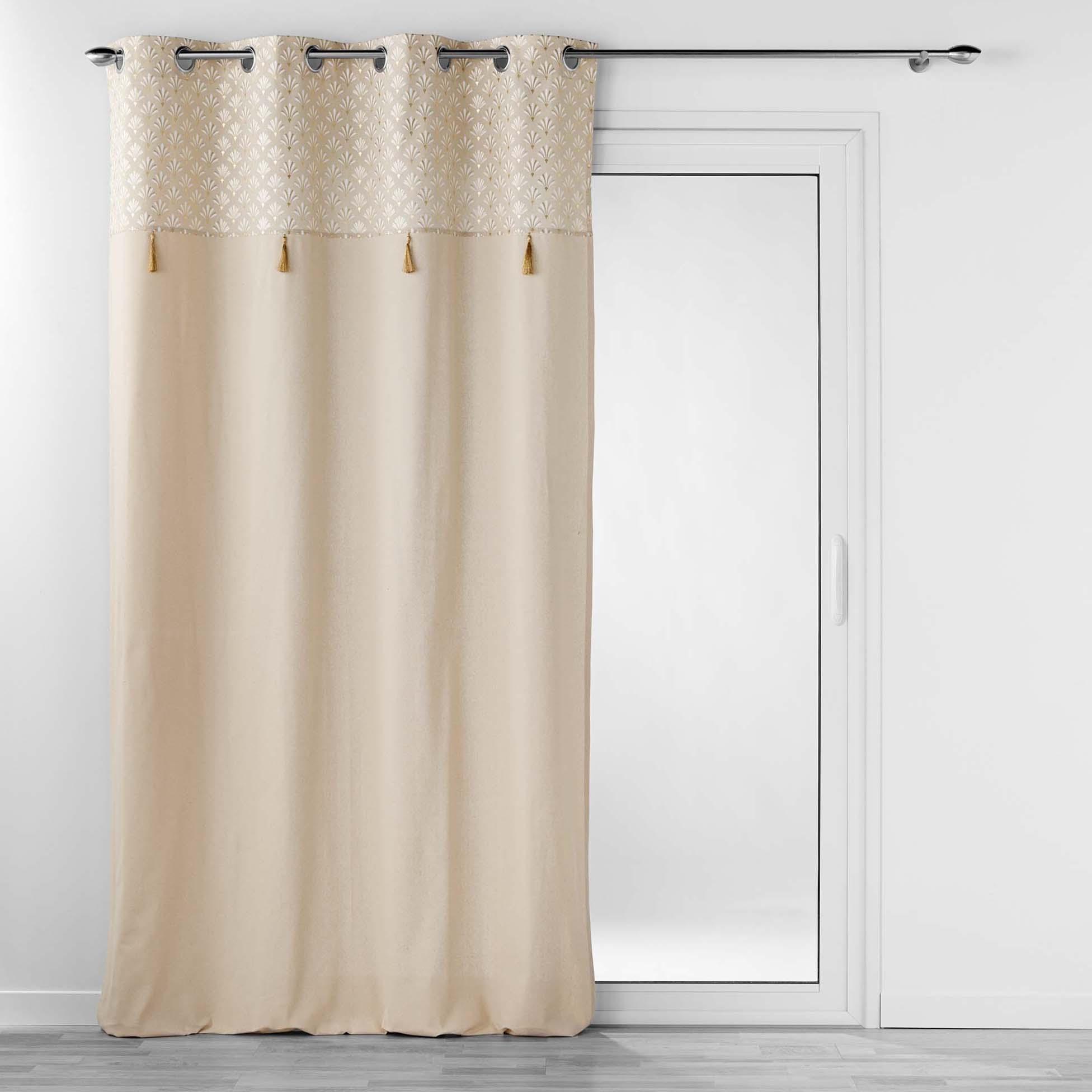 RIDEAU OEILLETS 140X240CM METALLISE RAFINA