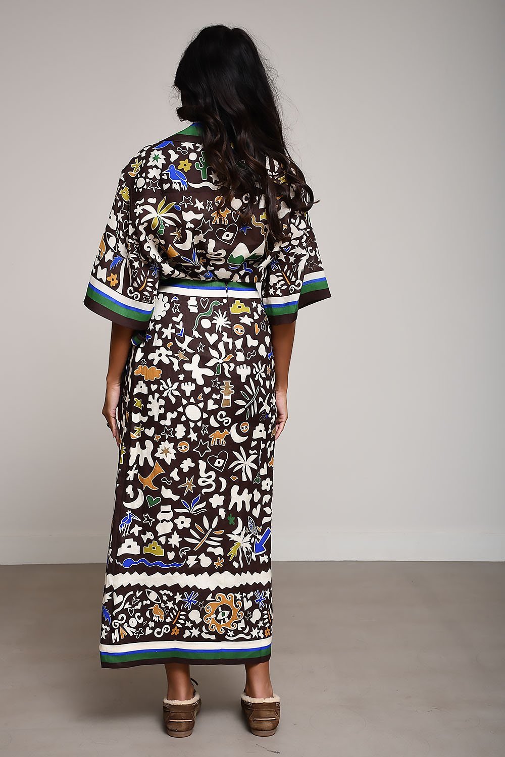 Maroc linen wrap skirt