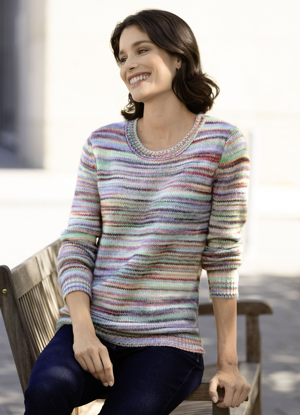 Pullover aus Melangegarn