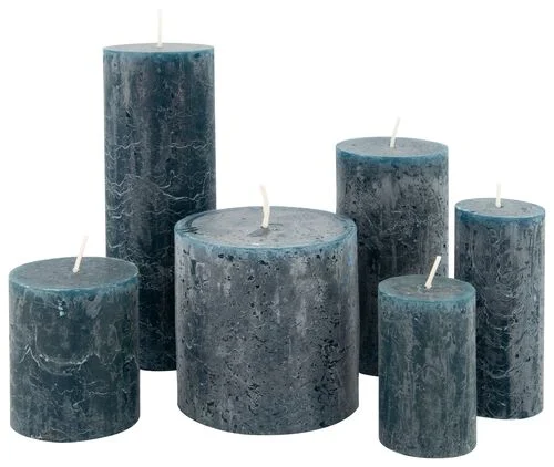 bougies rustiques vert foncé