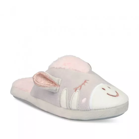 Chaussons licorne GRIS LOVELY SKULL