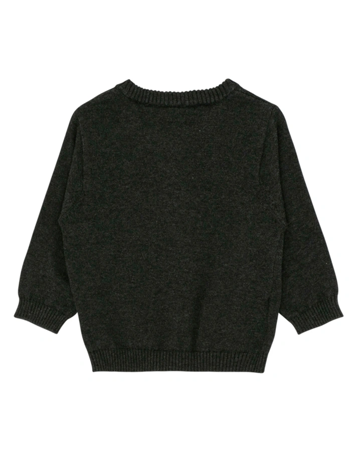 Strickjacke CLYDE in dunkelgrau melange