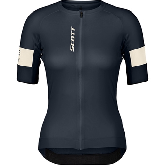 Scott Endurance Pro Kurzarmtrikot Dark Blue / Cotton White Damen