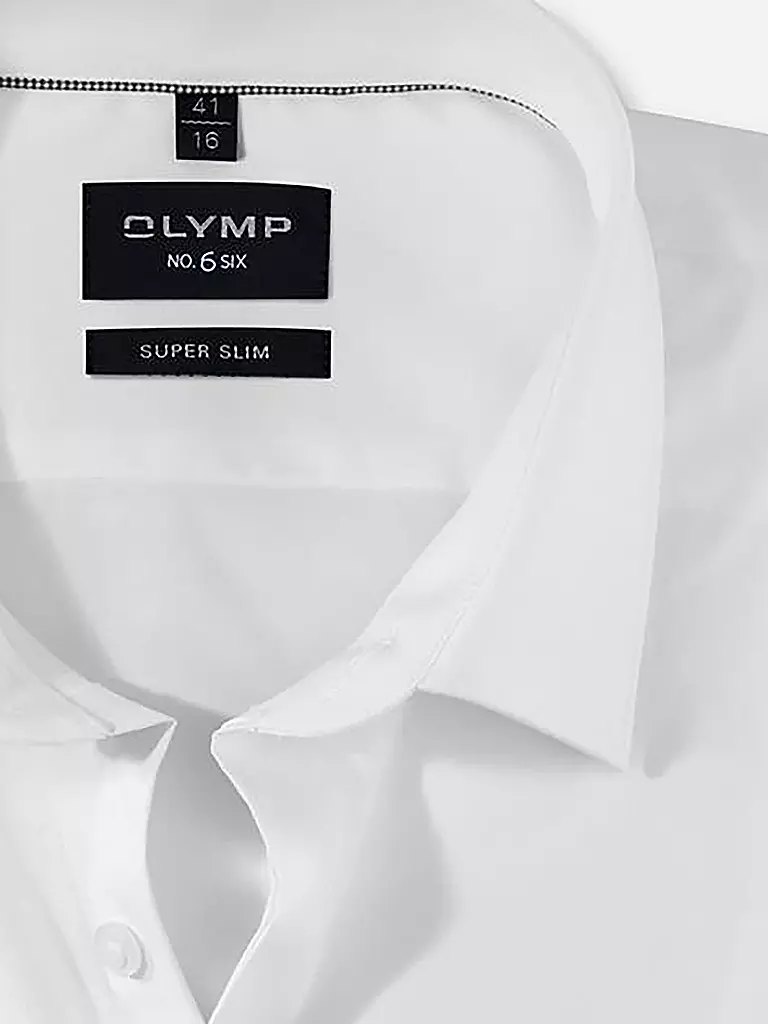 OLYMP NO.6 Hemd SUPER SLIM weiss
