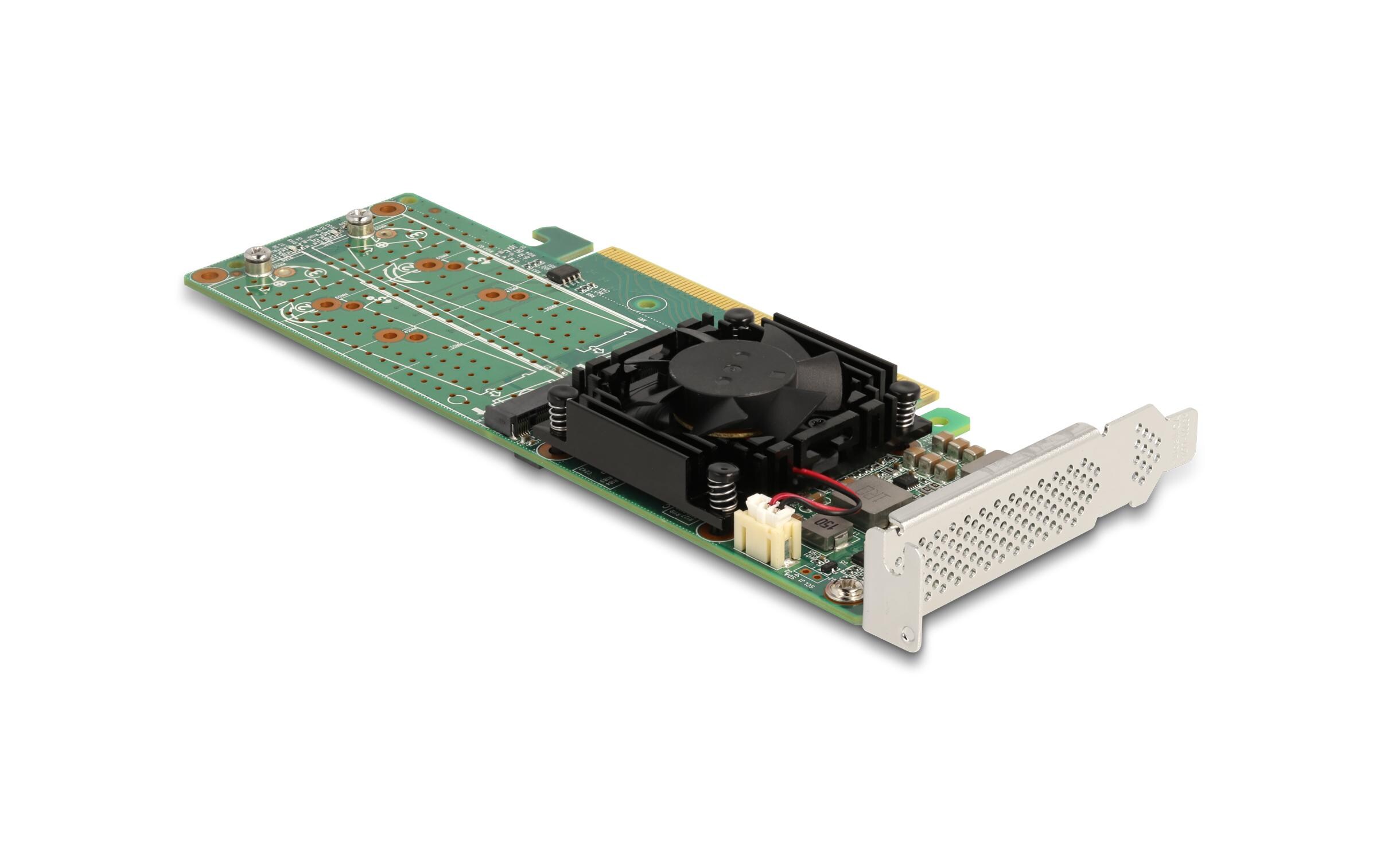 Host Bus Adapter PCI Express x16 - 4x NVMe M.2 Key M<br>Delock PCI Express x16 Karte zu 4 x intern NVMe M.2 Key M – Low Profile Formfaktor