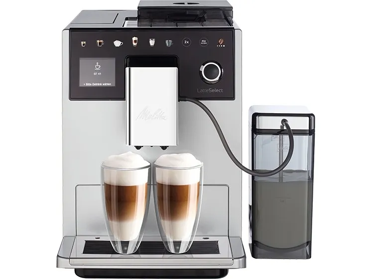 Melitta F63/0-201, Espressomaskine, 1,8 L, Kaffebønner, Indbygget kværn, 1400 W, Sølv