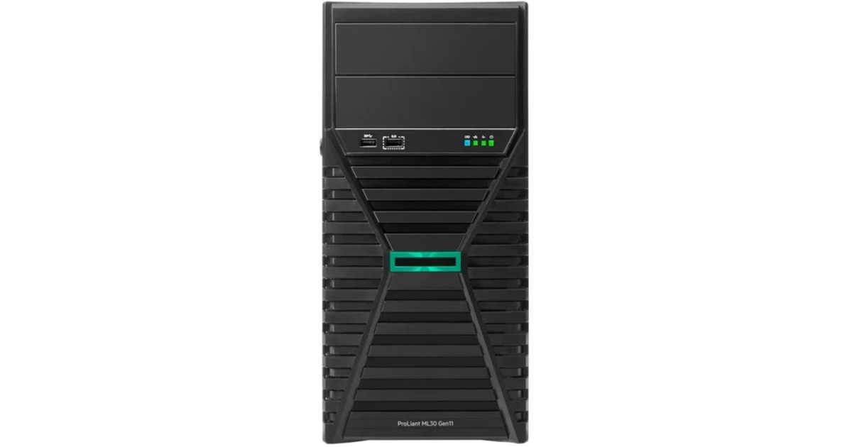 Hewlett Packard EnterpriseProLiant ML30 G11 (P71385-425) serversysteem  (Zwart | Xeon E-2414 | 32 GB | 2x 1 TB HDD)
