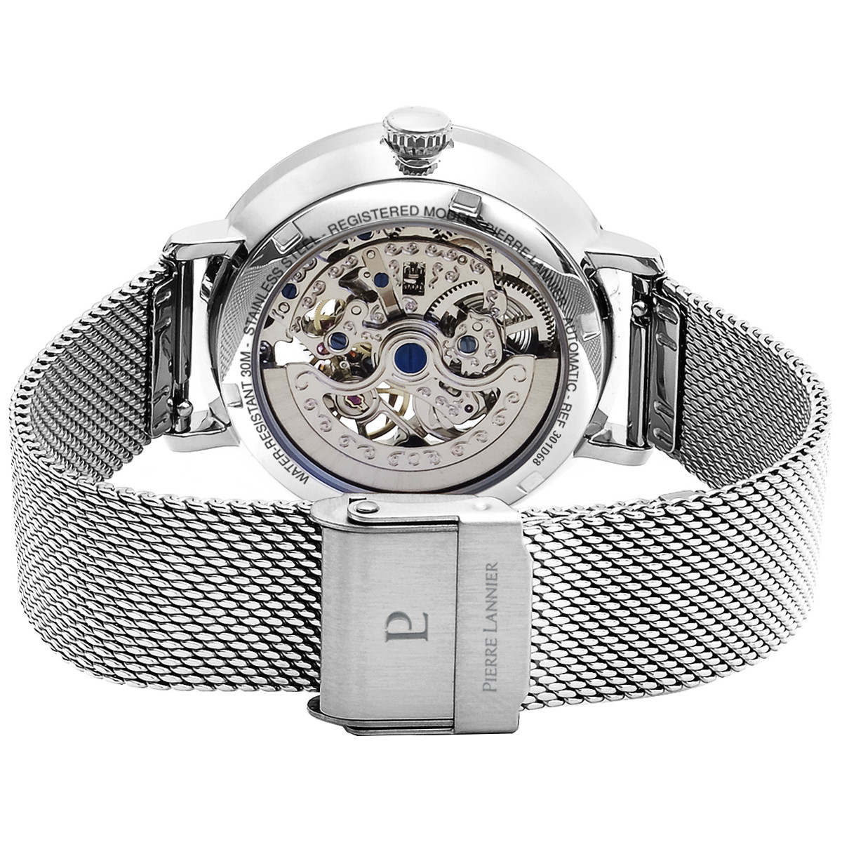 Montre Pierre Lannier femme automatique acier bracelet maille milanaise