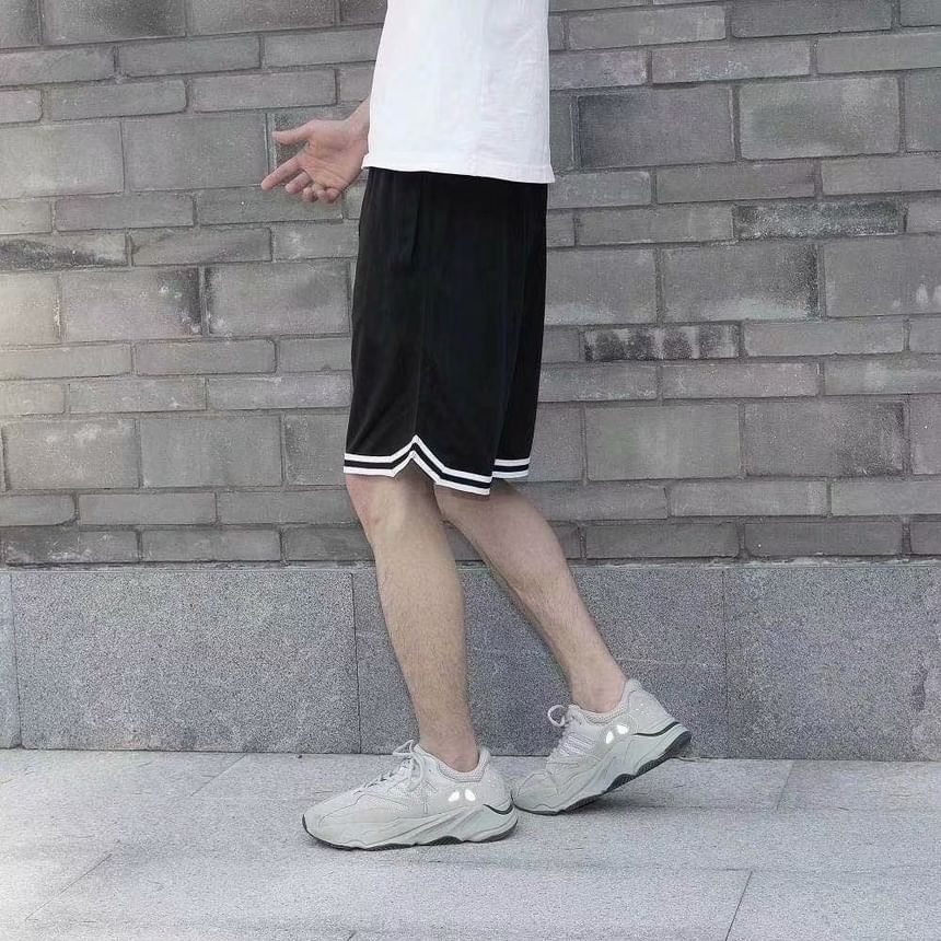 Acrius - Shorts met hoge taille en contrasterende afwerking