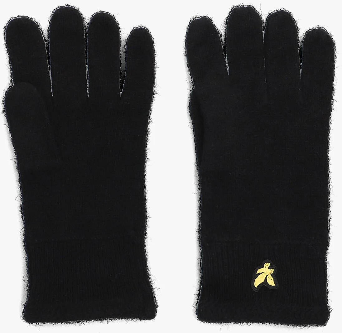 LYLE & SCOTT zwarte lyle & scott handschoenen racked rib gloves