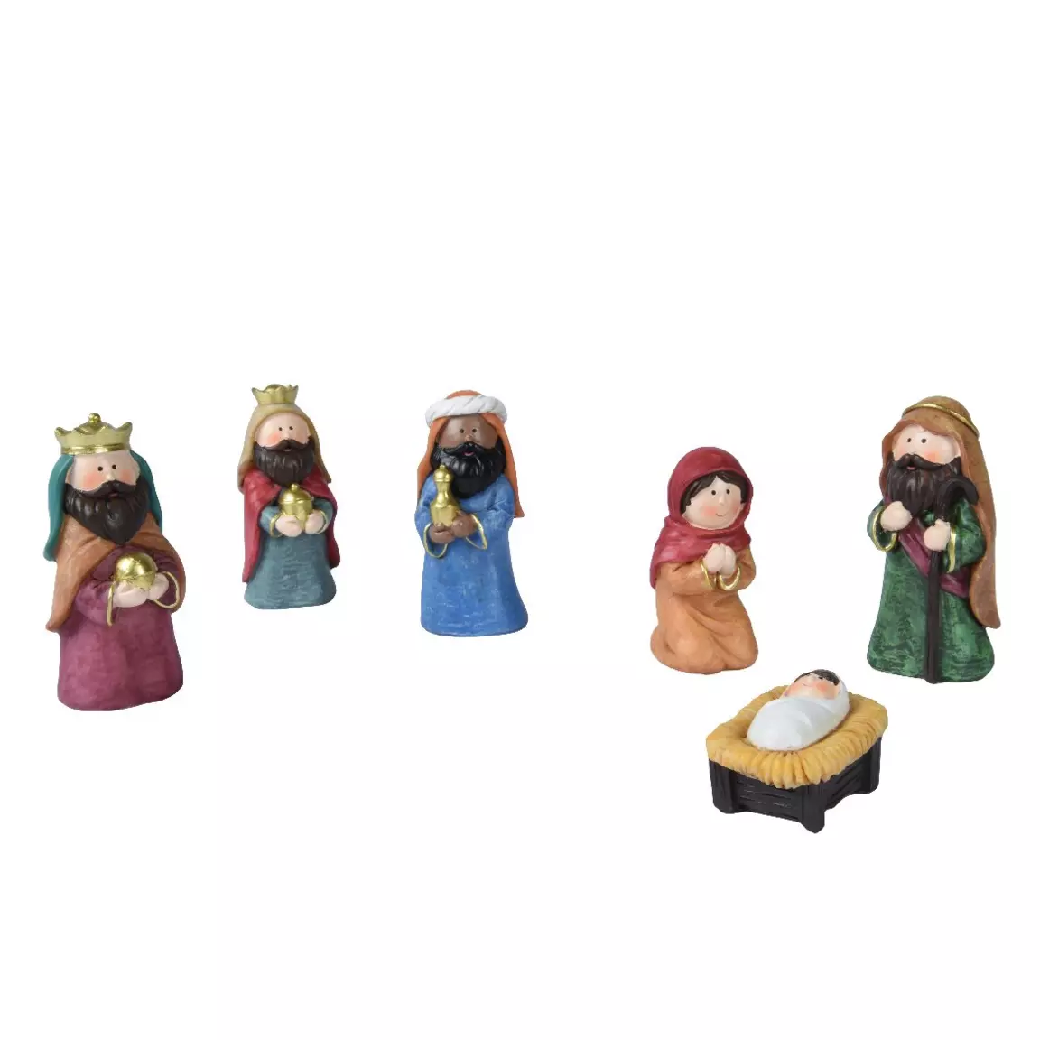Les 6 petits santons (Hauteur 11 cm) de Firmin