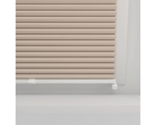 Soluna honingraat plisségordijn met zijspan, verduisterend, thermisch beige, 40x130 cm