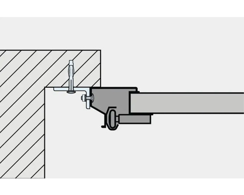 ARON Basic Garagedeur Sectionaaldeur 40 mm L-profiel Slategrain RAL 9010 Zuiver Wit 2500x2125 mm incl. Garagedeuropener, 2 x 2-kanaals handzenders, binnendrukknop IT1-1b