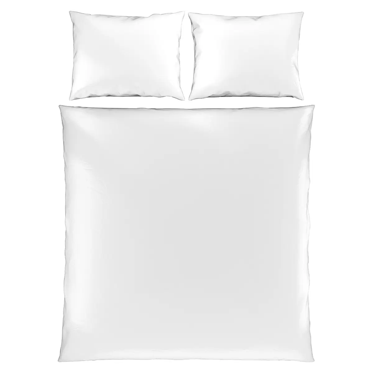 Bettwäsche-Set Satin uni Lydia weiss