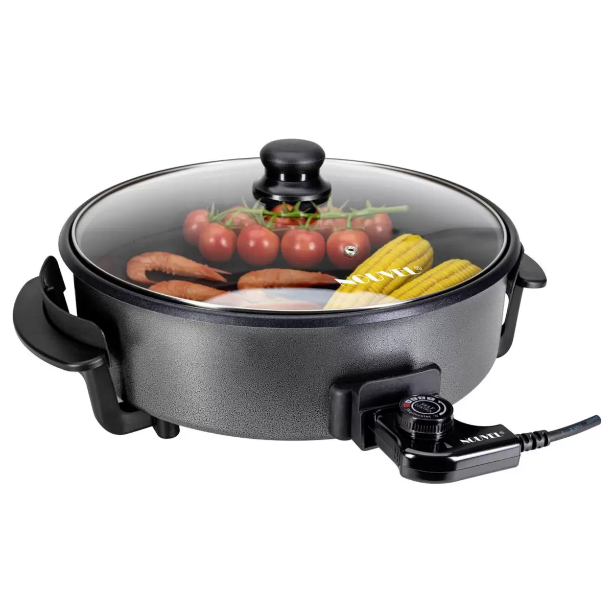 Paella-und Warmhalte-Pfanne Sapore Schwarz