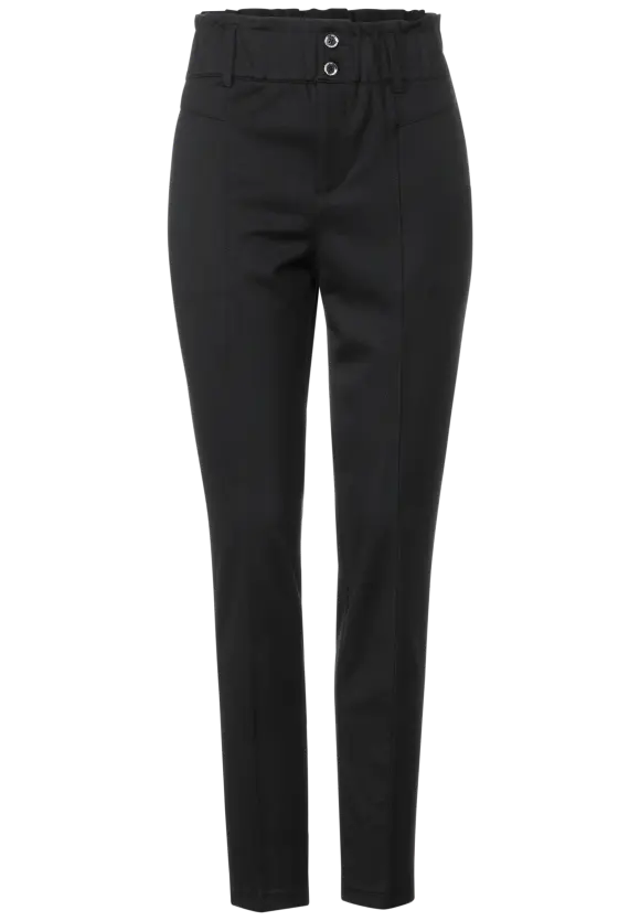 Loose Fit Paperbag Hose - Black
