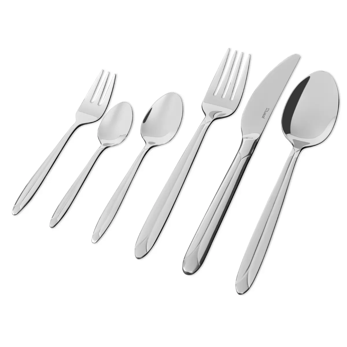 Besteckset 72-teilig Lusol Aruba II Silber
