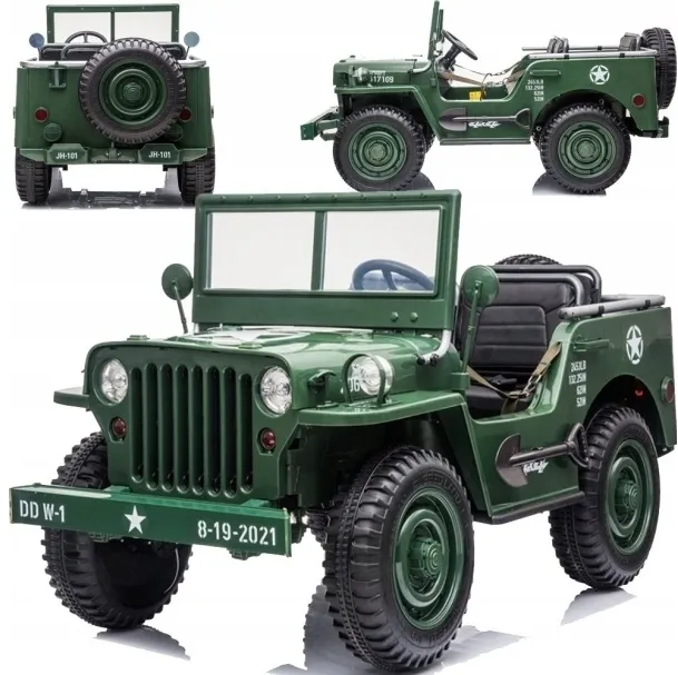 Lean Cars Eksklusiv elbil til børn JEEP 4x4 JH101, grøn