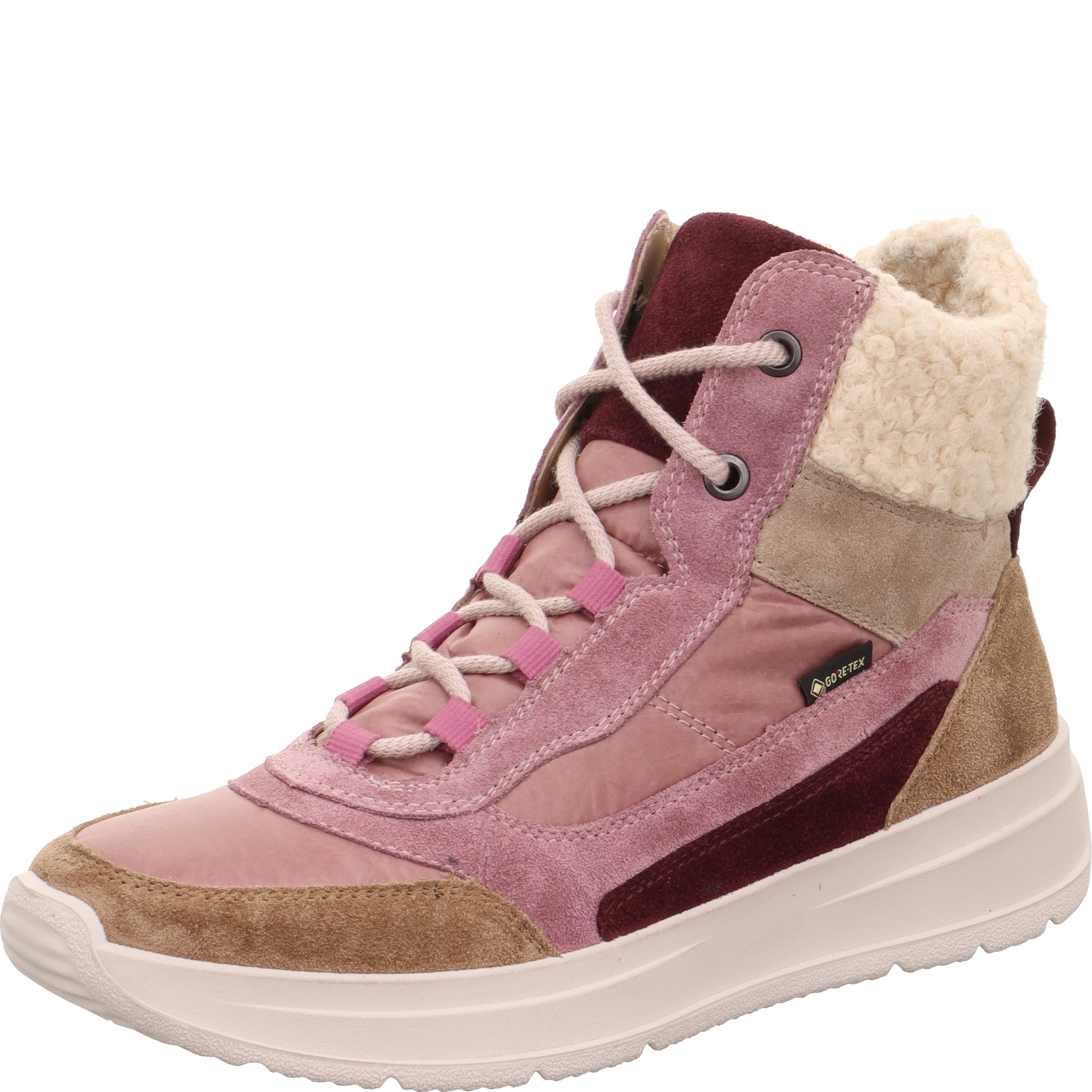 legero SPRINTER Damen  Sneaker high mit Reißverschluss - Farbe: Mehrfarbig Rosa - Größe: 6.5